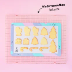 SuperBackmatte -Super Streusel 3 Produktbilder Backmatte KekseText